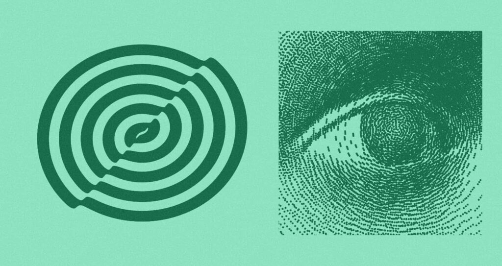 An image of a symbol and an eye