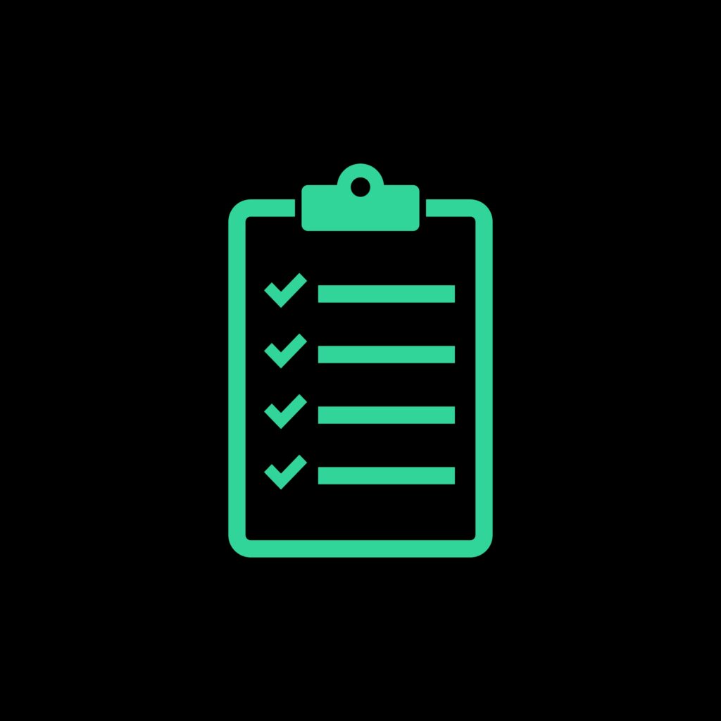 An image of a clipboard, indicating a positive test.