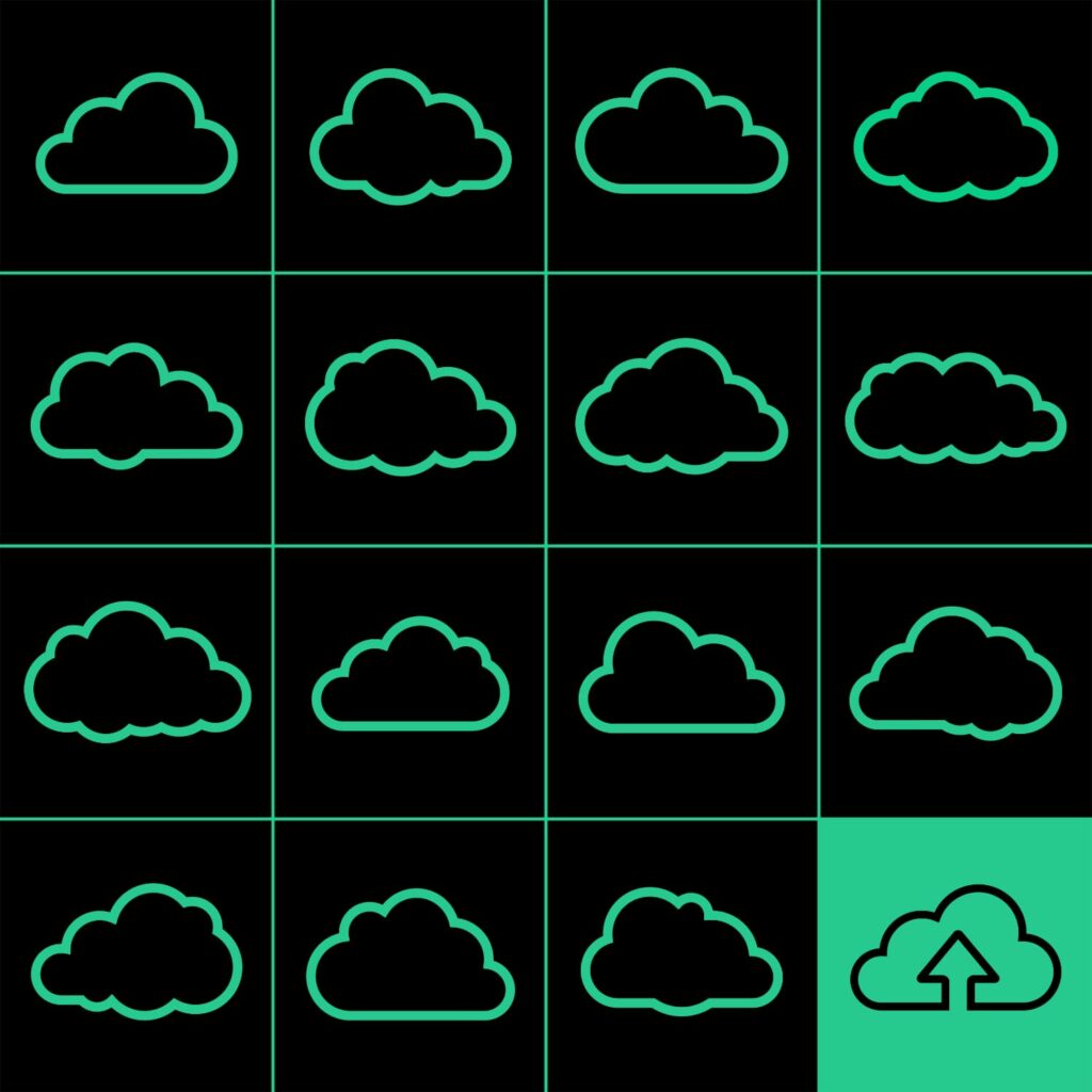 A series of images of clouds.