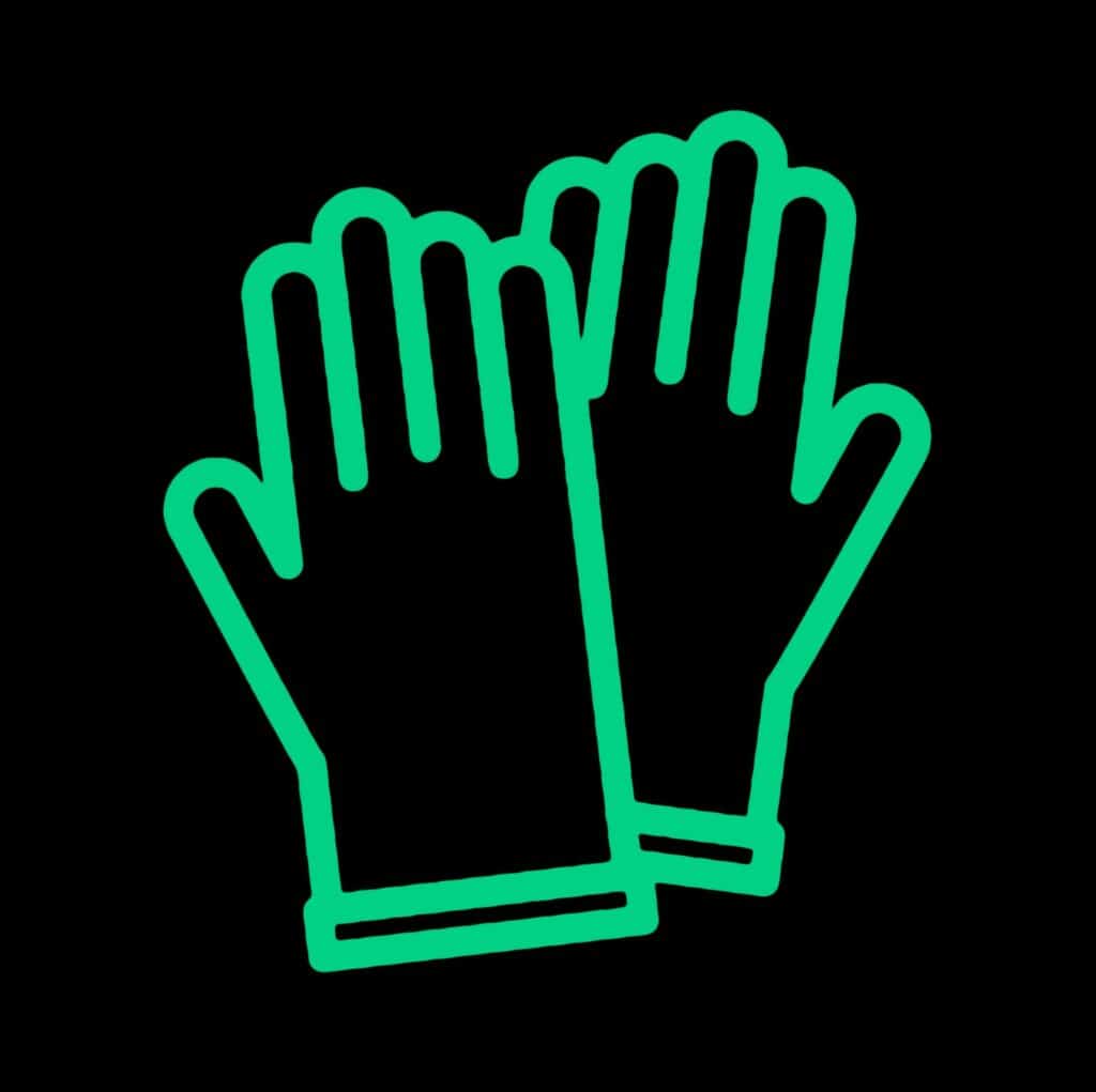 A pair of lab gloves