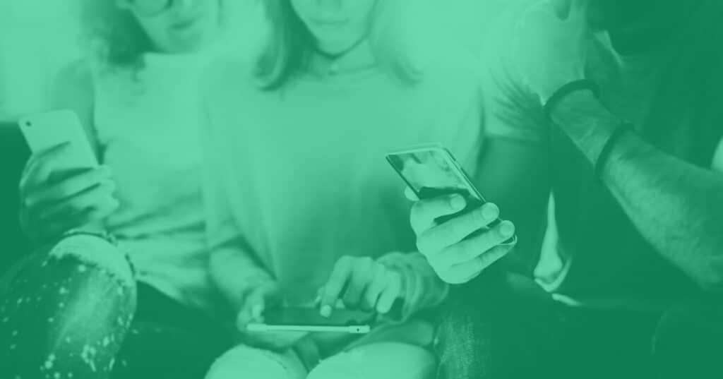 People using mobile devices